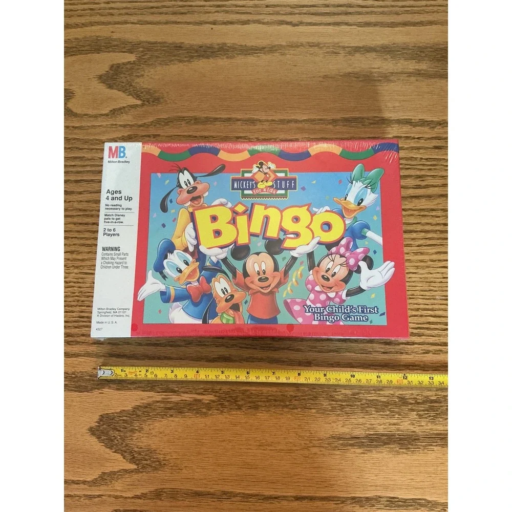 Vintage Disney Mickey Mouse Bingo Game Milton Bradley 1992 Factory Sealed 4327